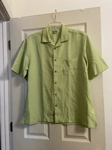 Edward Lime Green Button Down Causal Shirt Short Sleeve Brand New Size S,L - Picture 1 of 5
