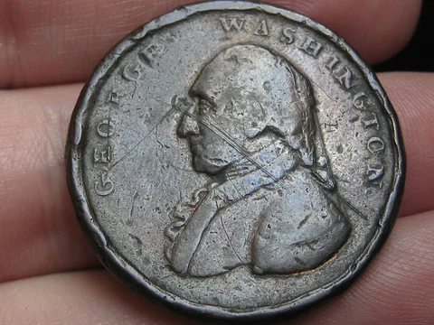 (1795) Undated Liberty and Security Penny, George Washington- Colonial Coin Cover