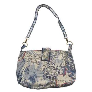 Custom Handmade Vintage Floral Purse Fashion Shoulder Bag IVORY - Picture 1 of 9