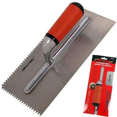 Neilsen 280mm Adhesive Notched Tile Tiling Serrated Spreading Trowel Tool - Image 1 of 3