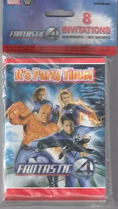 Vintage Fantastic 4 Party Invitations - 8 Cards & Envelopes Birthday Halloween! - Picture 1 of 1