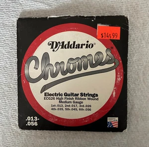 D'Addario ECG26 Chromes Medium 13-56 Electric Guitar Strings - Picture 1 of 2