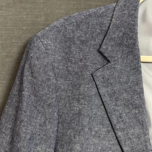 Stafford Sport Coat 42L Blue Linen Cotton Business Casual Blazer Jacket Classic - Picture 1 of 9