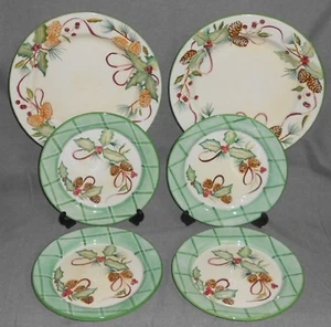 Juego de 6 platos de cena y ensalada Zrike PATRÓN NAVIDAD/VACACIONES - Imagen 1 de 7