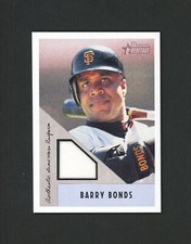 2002 Bowman Heritage Barry Bonds BH-BB Authentic Game-Worn Uniform Jersey Relics