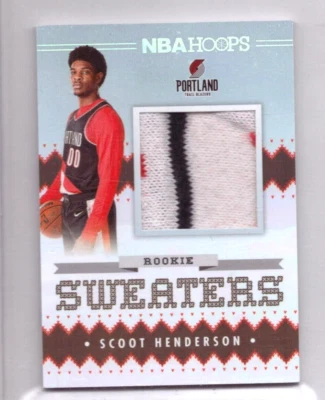 2023-24 NBA Hoops Rookie Sweaters #RSW-SCO Scoot Henderson (RC) Trailblazers - Image 1 of 2