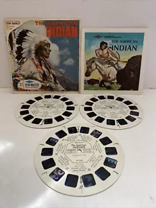VIEW-MASTER vintage SET di 3 REELS The American Indian SAWYERS pacchetto B 725 - Foto 1 di 3