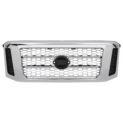 For Nissan Titan XD 2017-2019 Front Upper Grille Assembly Chrome Painted Grill - Image 1 of 4