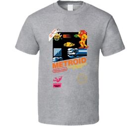 T-Shirt Metroid Samus Nes Box Kunst Videospiel 