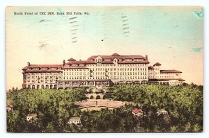 Hand Colored Vintage c19015 Buck Hill Falls The Inn North Front Old Postcard D22 - Picture 1 of 3