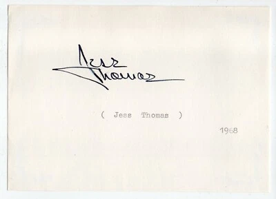Autogramm JESS THOMAS Oper Opernsänger Heldentenor original signiert 1968 (We) - Bild 1 von 2