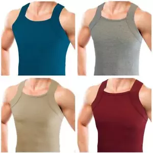 Different Touch 2 Pack Men G-Unit Square Cut Ribbed Tank Tops - Picture 1 of 5