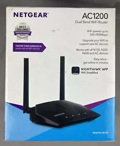 Netgear AC1200 Dual Band WiFi Router- Black Model R6120 - Picture 1 of 5