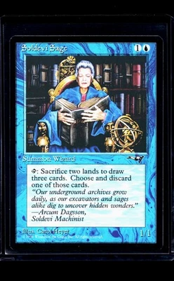 1996 MTG Magic The Gathering ALL Alliances Vintage Old Woman Soldevi Sage - Image 1 of 2