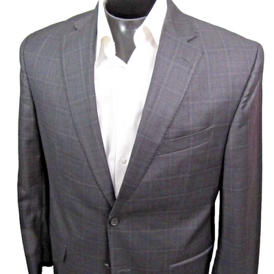 Cremieux Two Piece Suit 42R 36x31 Gray Windowpane Check Loro Piana Wool - Image 1 of 4