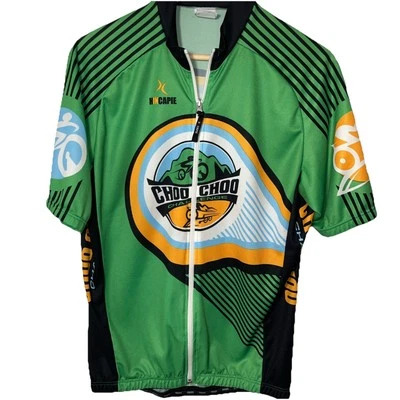 Camiseta deportiva de ciclismo HINCAPIE para hombre con cremallera completa talla XXL Choo Choo Challenge Foto 1 de 4