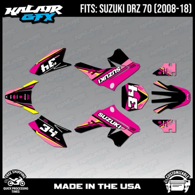 Kit de calcomanías gráficas para Suzuki DRZ70 (2008-2018) serie Icon - rosa Foto 1 de 4
