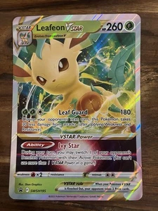 JUMBO Leafeon VSTAR SWSH195 Oversized Black Star Promo Pokémon PACK FRESH - Picture 1 of 2