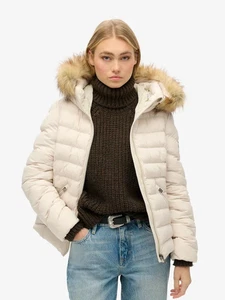 Superdry Womens Fuji Faux Fur Hooded Padded  Jacket - Picture 1 of 4