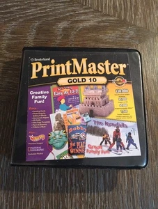 PrintMaster Gold 10 6 Good CDs Broderbund Software Windows 95 98 PC Desktop - Picture 1 of 4