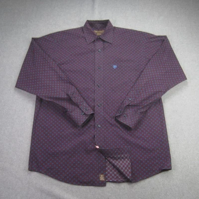 Ariat Shirt Mens Medium Multicolor Geometric Long Sleeve Button Down Western - Image 1 of 4