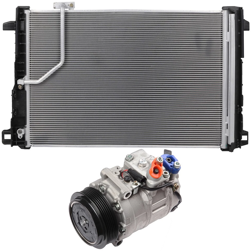 Condenser & AC Compressor Cooling Kit For 2012 Mercedes-Benz C300 10-11 E550 5.5 — 第 1/4 张图片
