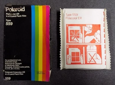 Polaroid Polacolor ER, 4x5 Land Pack Film, Type 559, Sealed - Image 1 of 4
