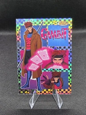 2025 Topps Finest Marvel X-Men '97 Remember It RI-7 Gambit X-FRACTOR 68/97 - Image 1 of 3