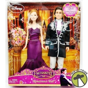 Disney's Enchanted Renaissance Ball Giselle & Robert Dolls 2007 Mattel No. L3739 - Foto 1 di 7