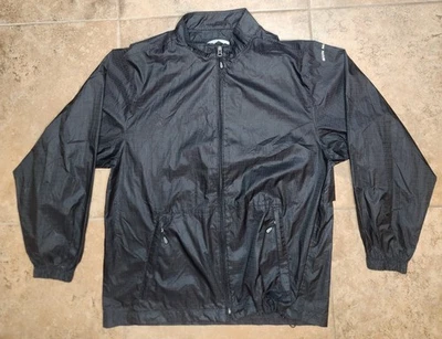 Chaqueta de golf cortavientos negra con cremallera completa Sun Mountain para hombre XL Foto 1 de 4