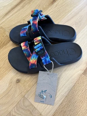 🌟🆕️🌟 CHACO Chillos Kid’s Size 2 Youth Dark Tie Dye Sandals JCH180342 - Image 1 of 4