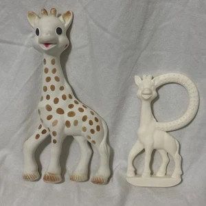 Vulli Sophie the Giraffe La Baby Natural Toy 7" & Ivory Teether Award Set - Picture 1 of 2