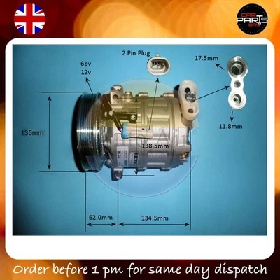 COMPRESOR ALFA ROMEO 159 BRERA SPIDER 1.8 MPI TBI 3.2 JTS Q4 BOMBA DE AIRE ACONDICIONADO Foto 1 de 4