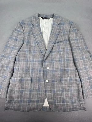 VIintage Austin Reed Of Regent Street Mens Pastel Plaid Sport Coat Jacket Blazer - Image 1 of 4