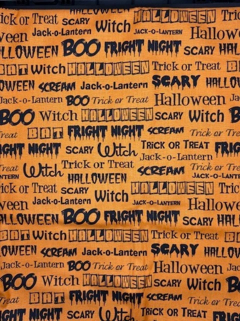 Windham Fabrics Fright Night de Whistlers Studio naranja negro por 44" 33659 Foto 1 de 4