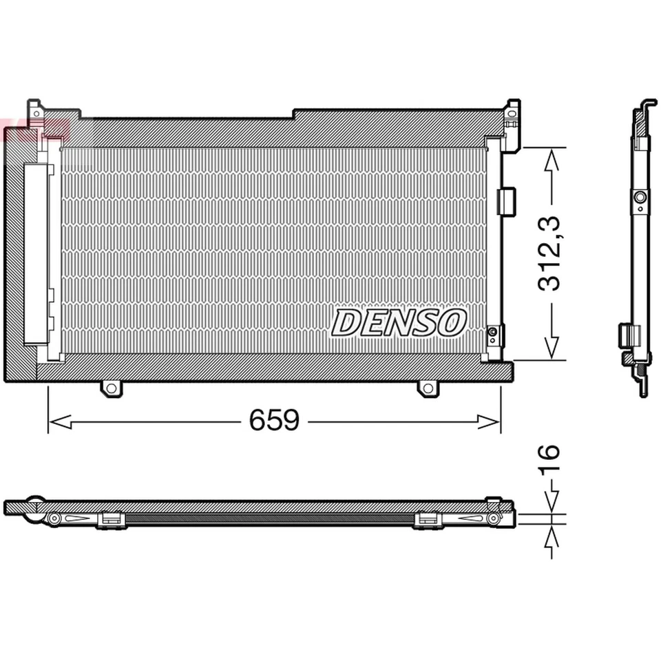 FITS DENSO DCN36006 AIR CONDITIONING CONDENSER OE REPLACEMENT - Image 1 of 1
