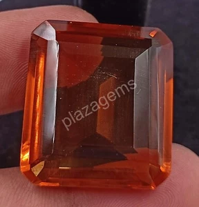 EMERALD CUT 56.00 CT ORANGE CITRINE EGL CERTIFIED TRANSPARENT LOOSE GEMS 5ARG - Picture 1 of 10