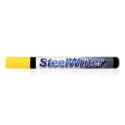 RAINBOW CHALK MARKERS LIMITED Steelwriter Metal Marking Paint Pen - Yellow - Washable Marker For Steel