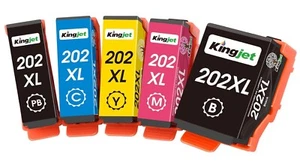 COMPATIBLE KINGJET 202XL Ink Cartridges for Epson 202 202XL Ink... - Zdjęcie 1 z 10