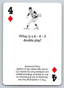 Tarjeta intercambiable MLB béisbol trivia bicicleta deportes colección cuatro de diamantes - Imagen 1 de 2
