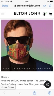 LIMITED EDITION - (1000) ELTON JOHN -LOCKDOWN SESSIONS CD - ALT COVER - Image 1 of 2