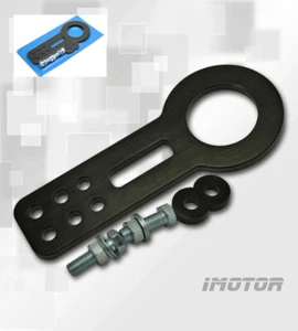Front Universal Race Tow Hook Kit CNC Aluminum Alloy Black JDM Anodized Ver. 1 - Foto 1 di 1