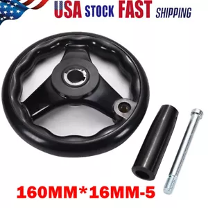 160mm*16mm*5mm 3 Spoke Hand Wheel With Revolving Handle For Milling Machine NEW - Picture 1 of 19
