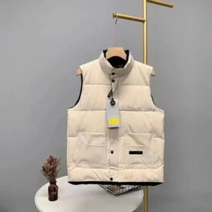 New Winter Men Vest Down Jacket Warm Casual Windproof Goose Down Vest Designer - Picture 1 of 21