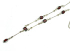 Vintage Sterling Silver Garnet Necklace