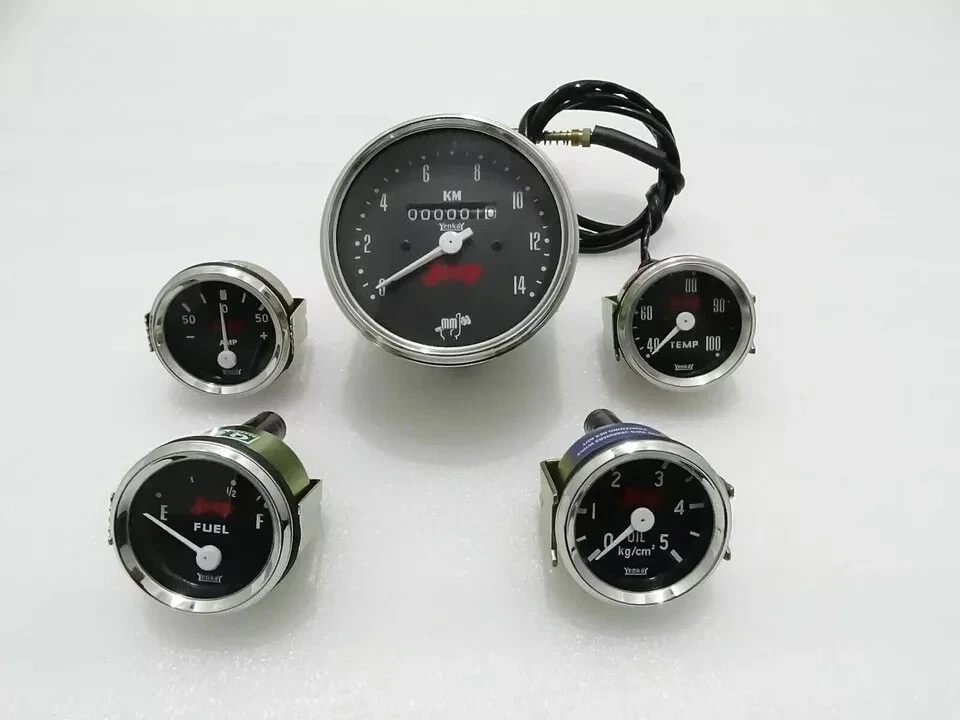 Willys Jeep Speedometer With Mechanical Temp Gauge Set |Fit For Foto 1 de 4