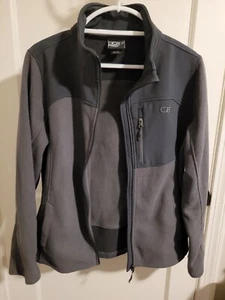 CB SPORTS Womens Size X-Large Gray Fleece Full Zip High Tech Performance JACKET - Picture 1 of 12