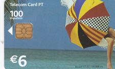 USED PORTUGUESE TELECOM CARD 100 UNITS - BEACH UMBRELLA & HAMMOCK