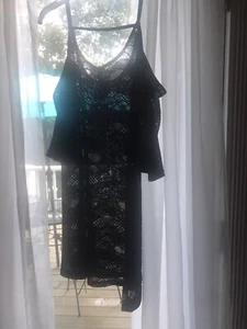 Spiaggia Dolce Women Black Swimsuit/Top/Dress Cover Up Size Small - Picture 1 of 9