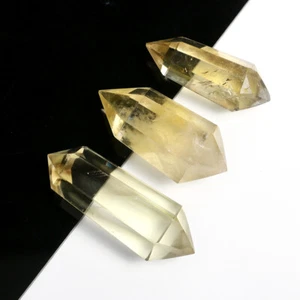 Natural Citrine Double Terminated Wands Yellow Crystal Quartz Points Specimen - Picture 1 of 13